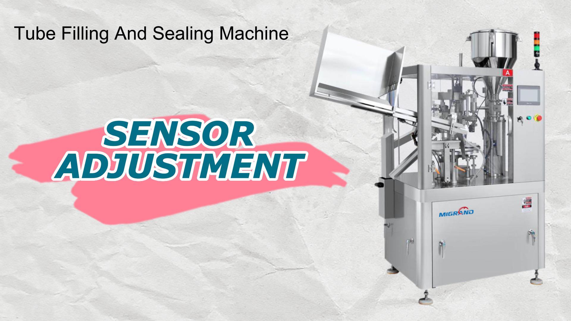 How to adjust the eye mark sensor on tube filling and sealing machine